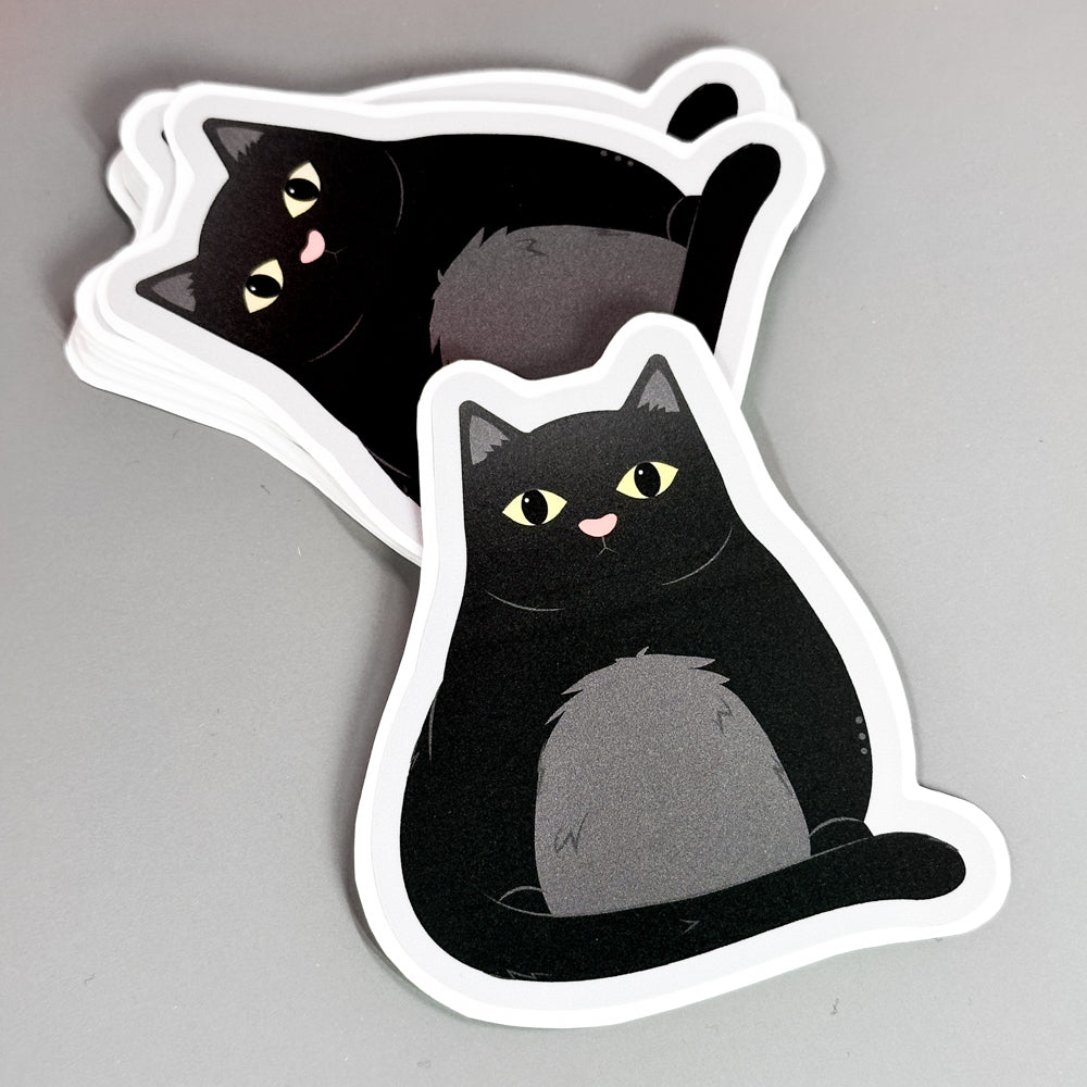 Black Cat Vinyl Sticker