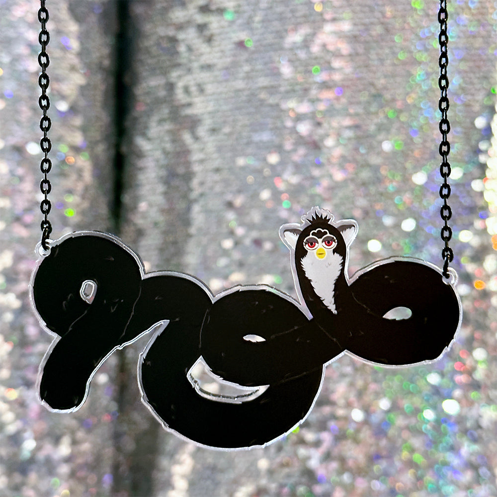 Long Fuzzball Necklace