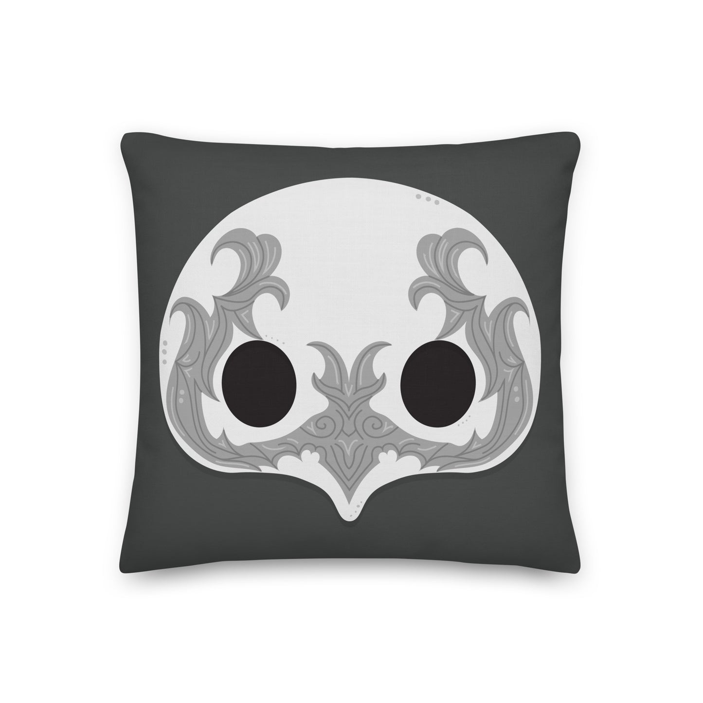 Ancient Mask Pillow in Grey