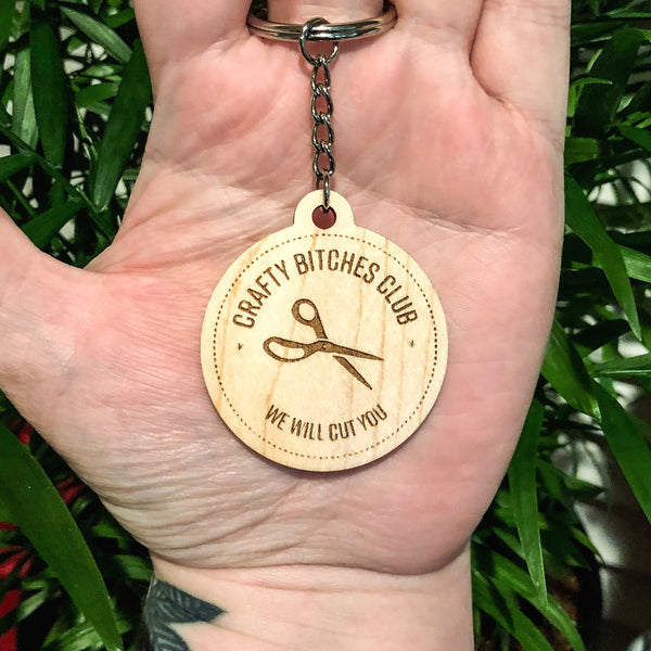 Crafty Bitches Club Keychain