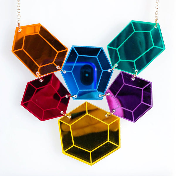 Multi Gem Necklace - Infinity Stones