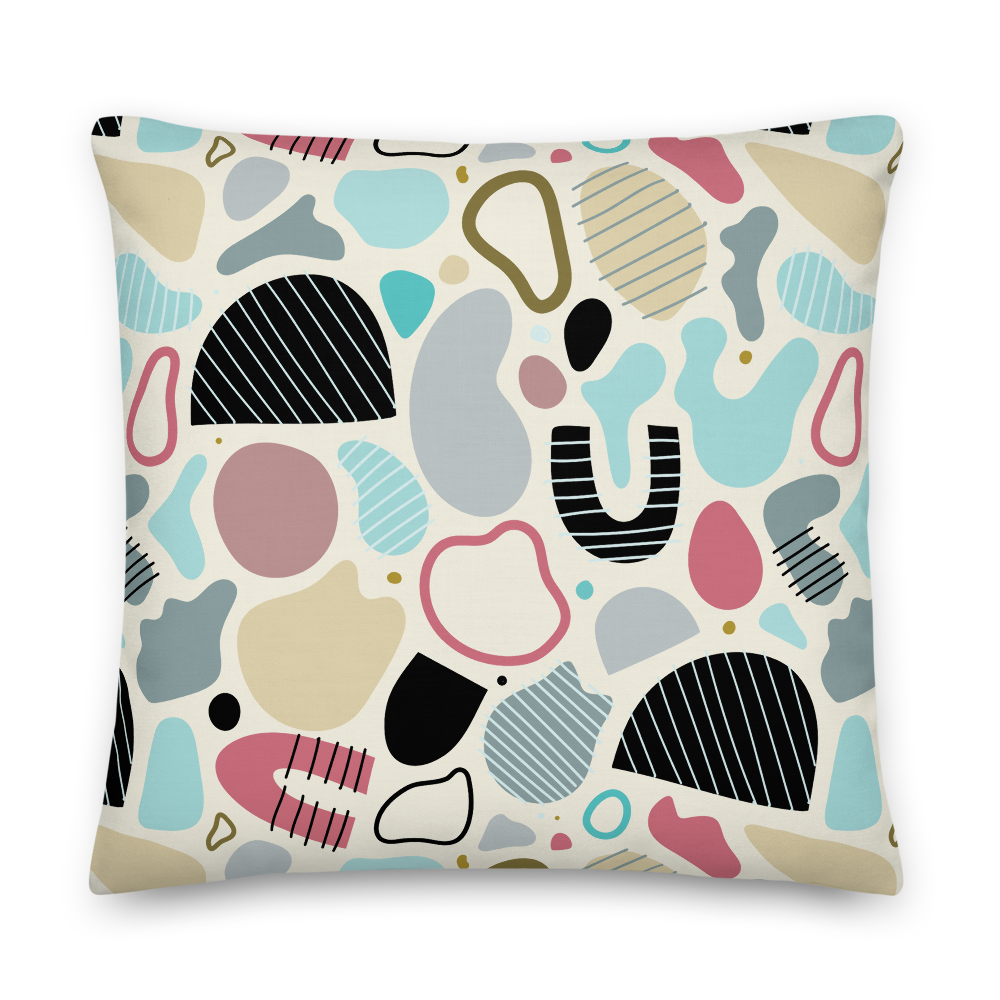Abstract Shapes #001 Pillow - Sandstrorm