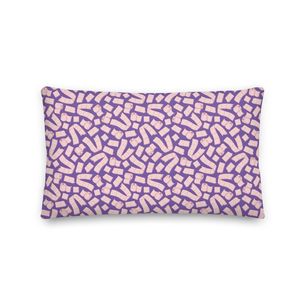 Toilet Paper Everywhere! Pillow - Vapor Purple