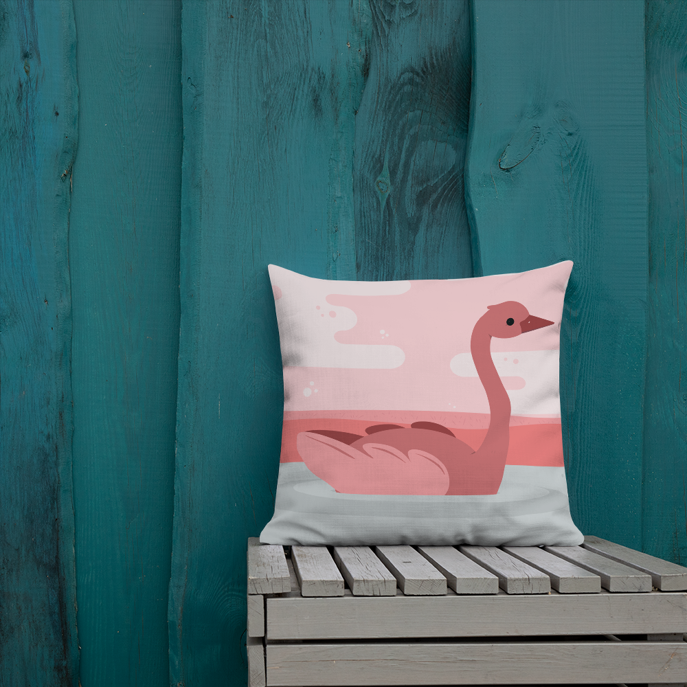 Pink Swan Premium Pillow