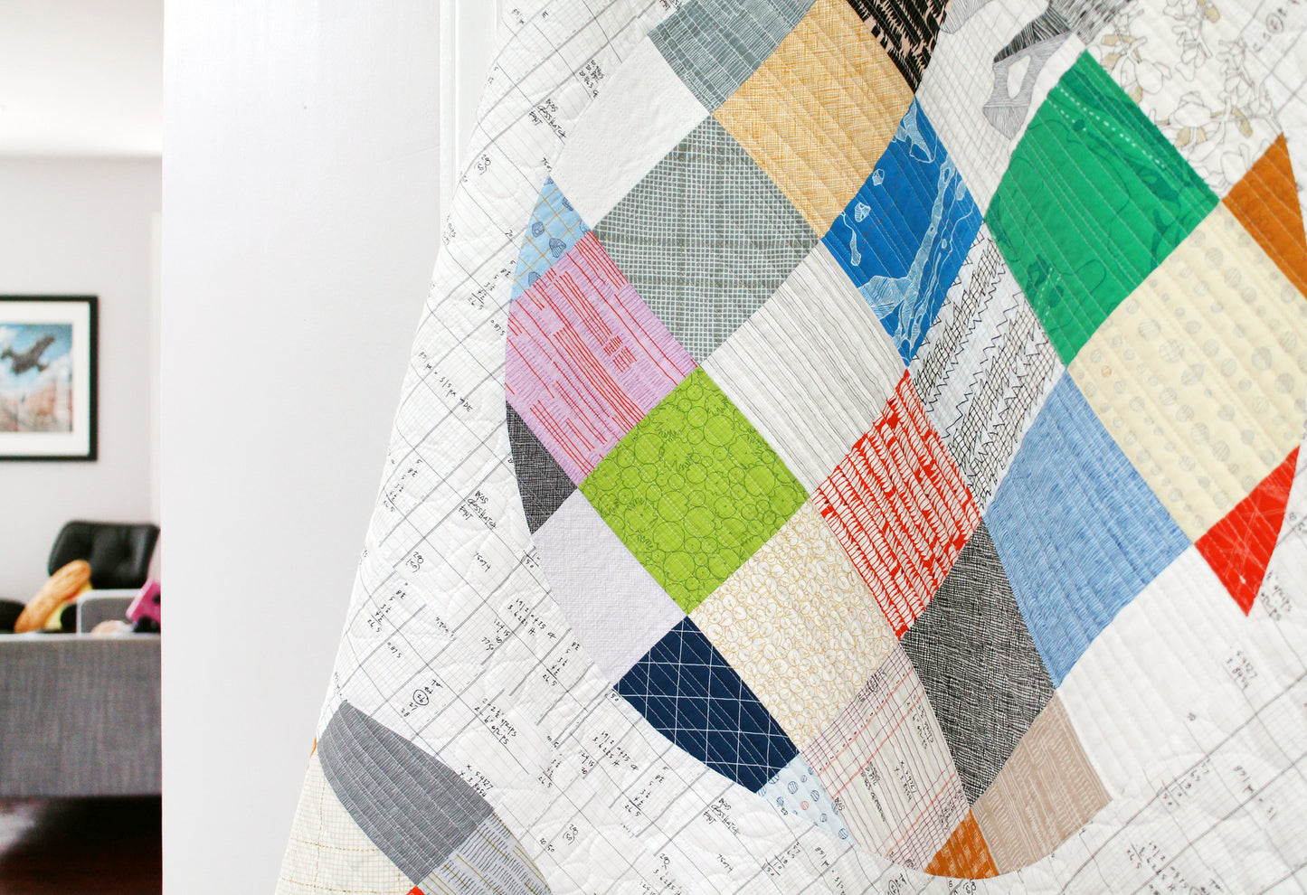 Pixelated Circles Quilt - PDF Pattern
