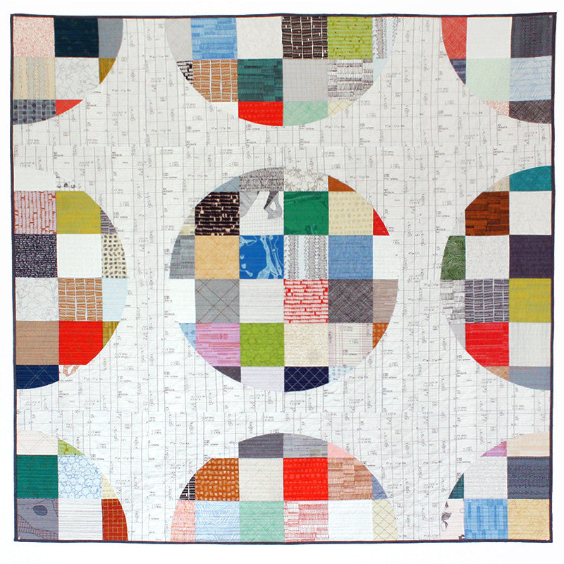 Pixelated Circles Quilt - PDF Pattern
