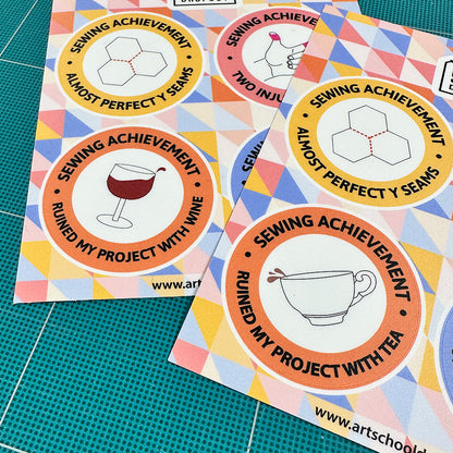 Sewing Achievements Sticker Sheet - Two Options