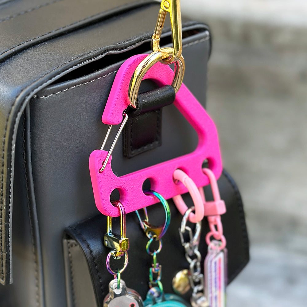 Keychain Collector Carabiner - Bright Pink