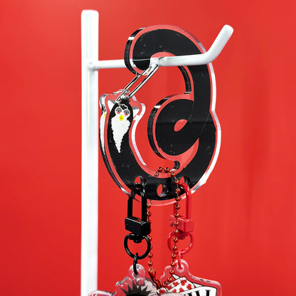 Long Creepy Fuzzball Acrylic Carabiner