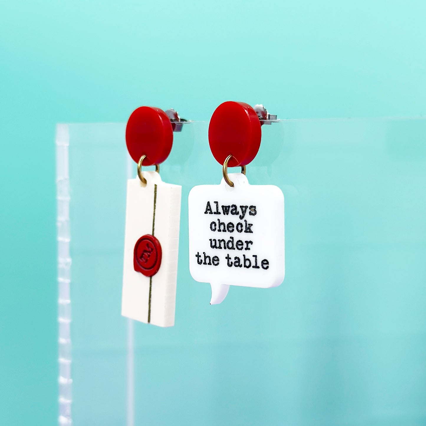 Task Envelope Hanging Post Earrings