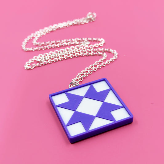 Quilty Necklace - Purple