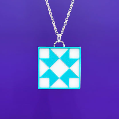 Quilty Necklace - Teal