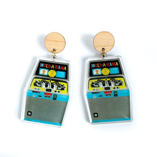 "My Favorite Vending Machine" Hanging Stud Earrings