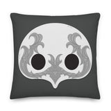 Ancient Mask Pillow in Grey