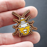 Painted Beetle Brooch #001