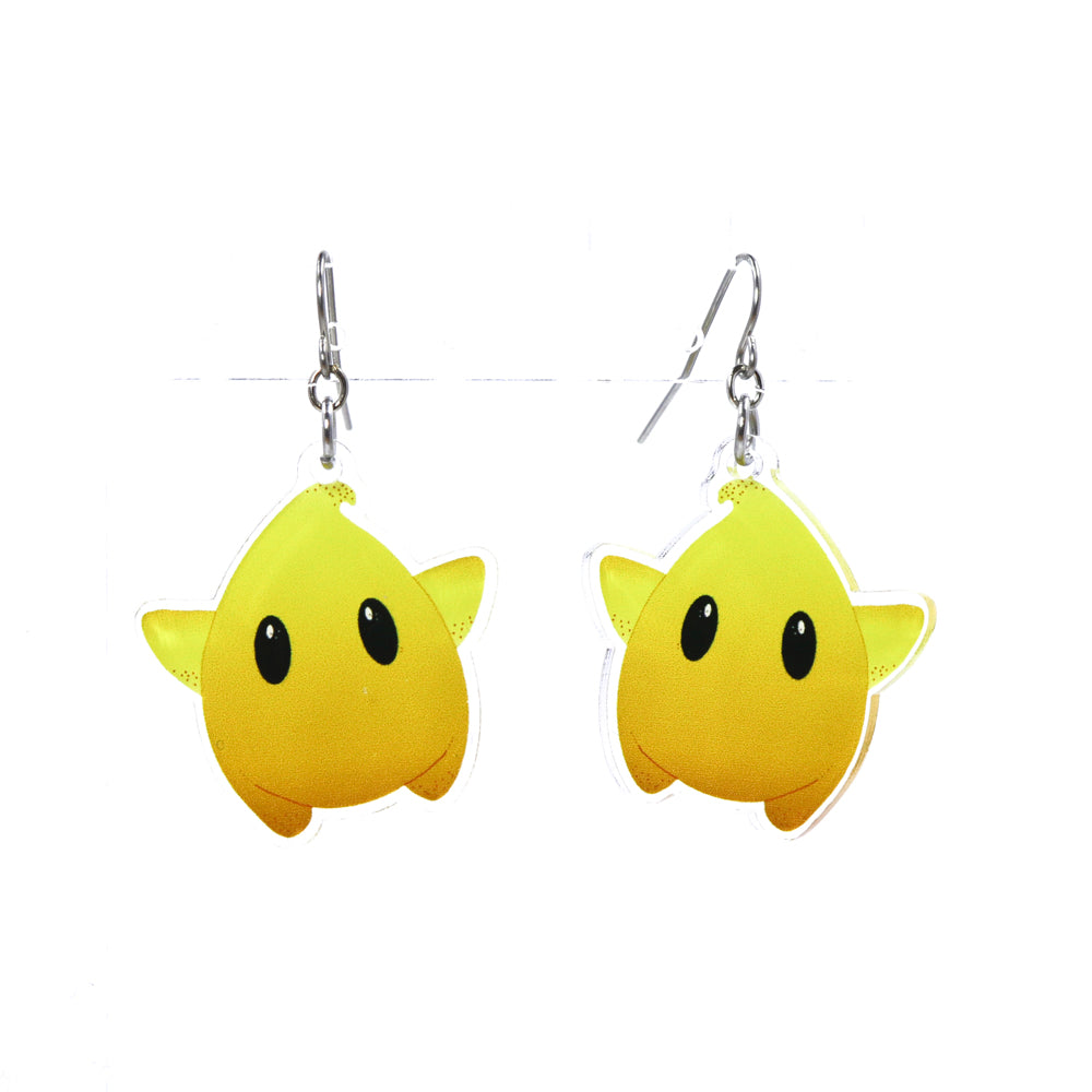 "Special Star" Hanging Earrings in Yellow