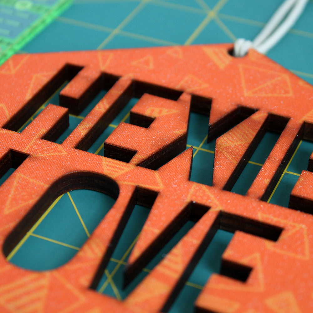Hexie Love Wall Hanging - Orange Triangles