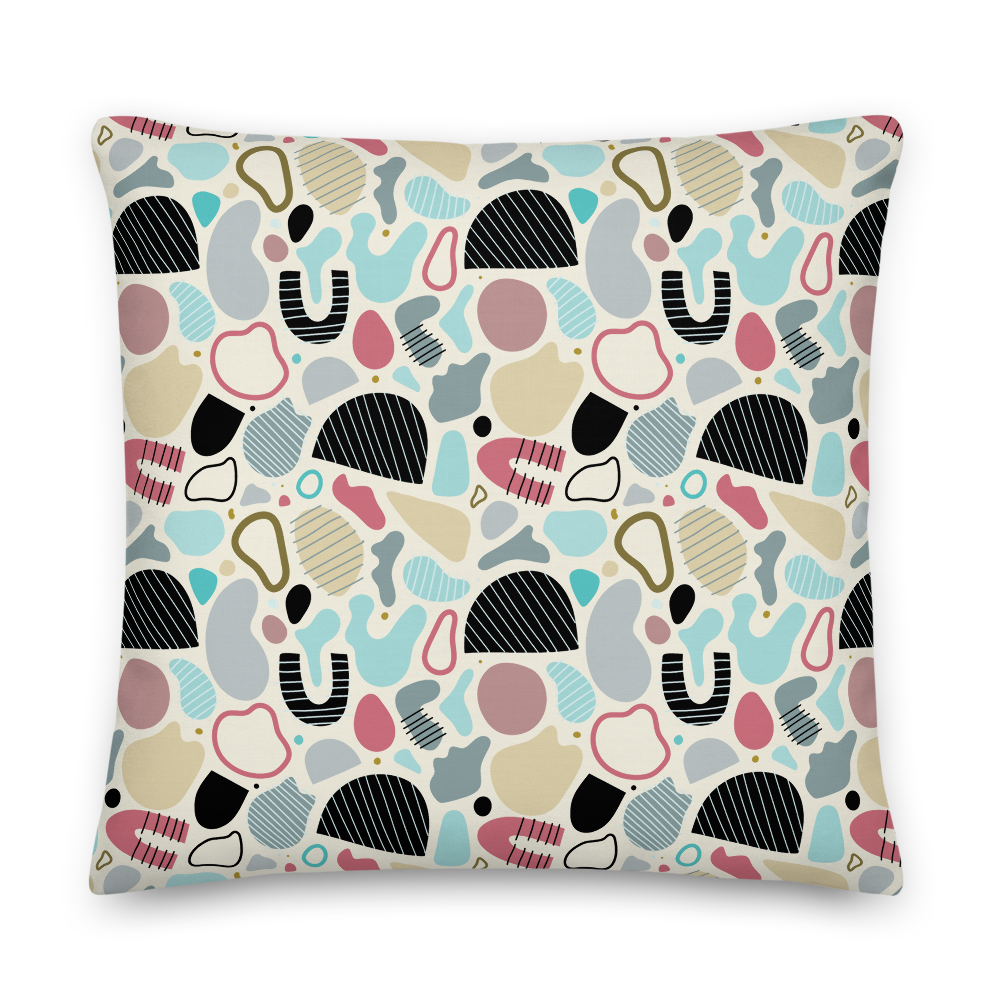 Abstract Shapes #001 Pillow - Sandstrorm