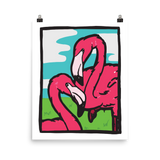 80's Flamingo print