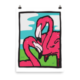 80's Flamingo print