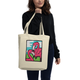 80's Flamingo Eco Tote Bag