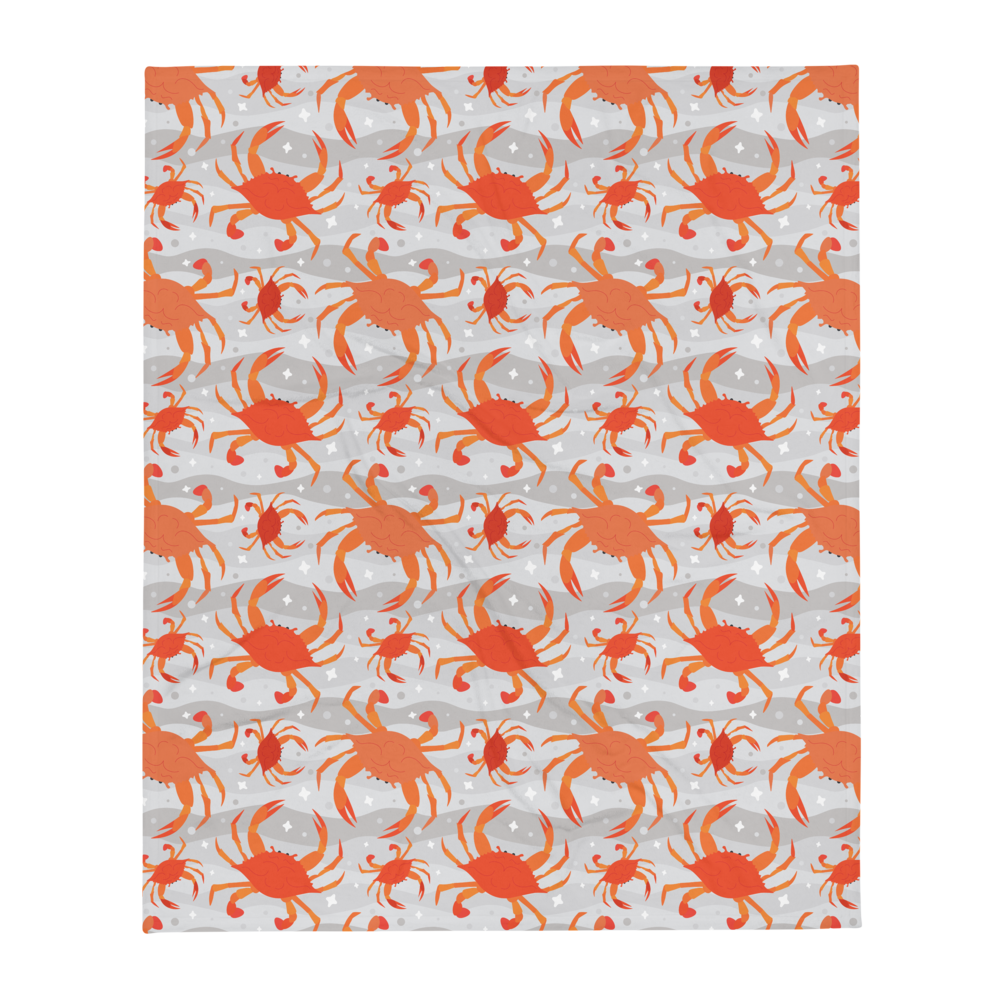 Cooked Crabs Plush Throw Blanket