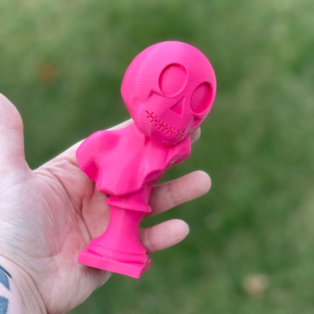3D Printed Shy Skully Statue - MADE TO ORDER